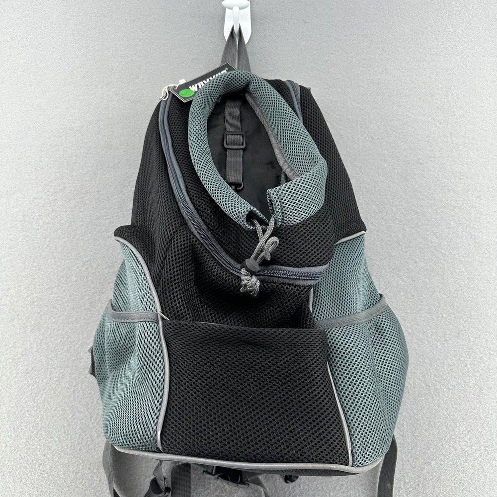 WOYYHO Pet Carrier Backpack Portable Ventilate Travel Bag Black Gray Dog Cat NEW